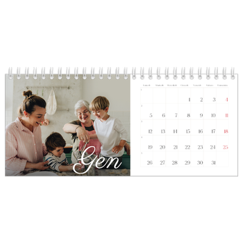 Calendario Fotografico da Tavolo — Mese scritto a mano