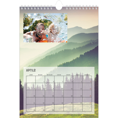 Calendario personalizzato A4 — Tornare alla natura [Aprile]