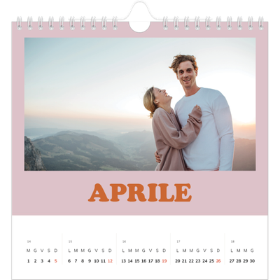 Calendari quadrati — Cornici retrò [Aprile]