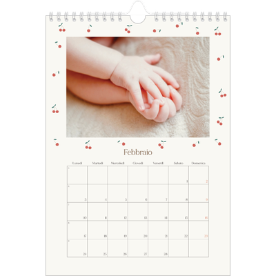 Calendario personalizzato A4 — Ciliegie [Febbraio]