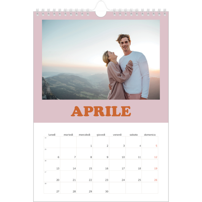 Calendario personalizzato A4 — Cornici retrò [Aprile]