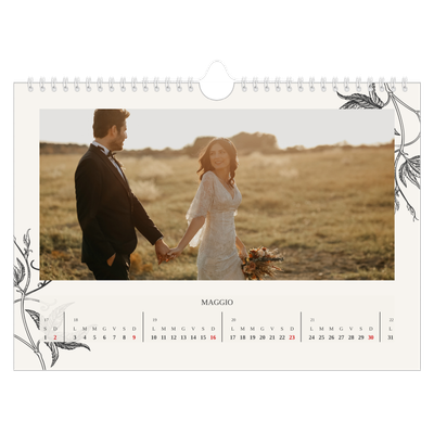 Calendario fotografico A4 — Inchiostro e edera [Maggio]