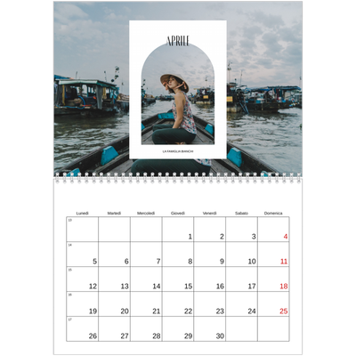 Calendario A4 Doppio — L'arco aperto [Aprile]
