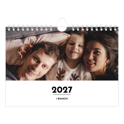 Calendario fotografico A5 — Riflettore lettera [copertina]