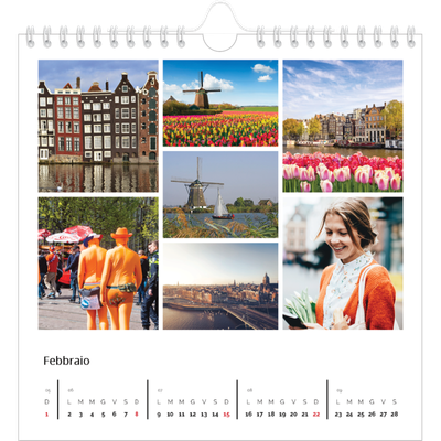 Calendari quadrati — Struttura [Febbraio]