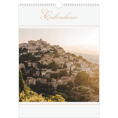 Calendario A3 verticale — Banner di script d'oro [copertina]