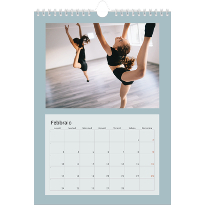 Calendario personalizzato A4 — Neo Scandi [Febbraio]