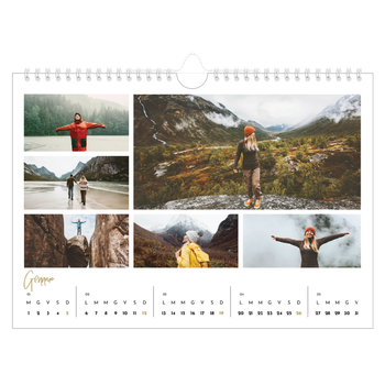 Calendario Fotografico A4 Orizzontale — Testo scarabocchiato