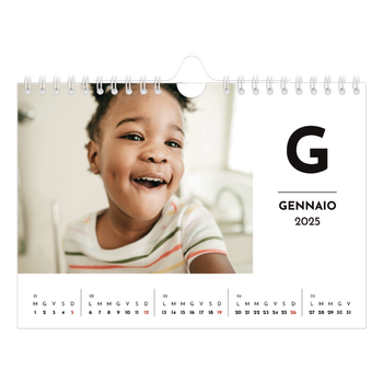 Calendario Fotografico A5 Orizzontale — Riflettore lettera