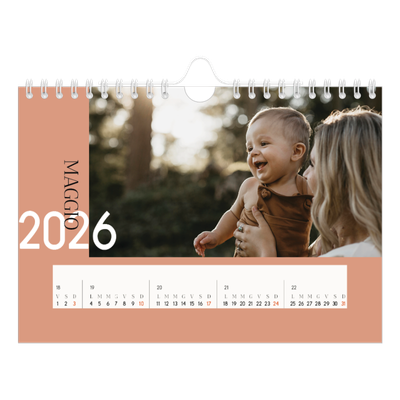 Calendario fotografico A5 — Testo sovrapposto [copertina]