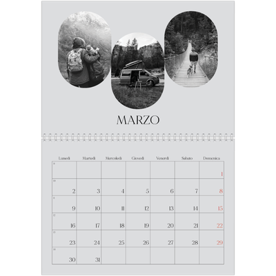 Calendario A4 Doppio — La strada aperta [Marzo]