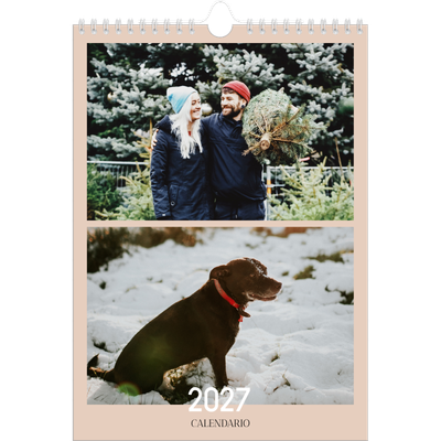 Calendario personalizzato A4 — Testo sovrapposto [copertina]