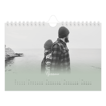 Calendario Fotografico A5 Orizzontale — Verde nebbioso
