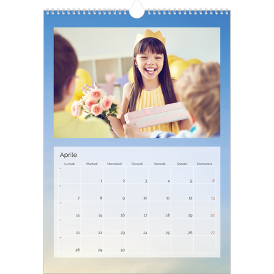 Calendario A3 verticale — Paesaggio nuvoloso [Aprile]