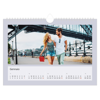 Calendario Fotografico A4 Orizzontale — Colora il mio mondo