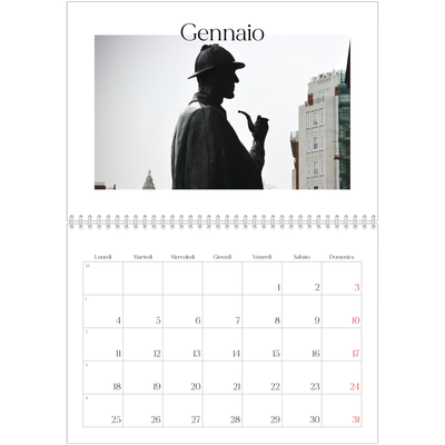 Calendario A4 Doppio — Il mio diario di viaggio [Gennaio]