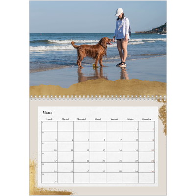 Calendario A4 Doppio — Classic Gold [Marzo]