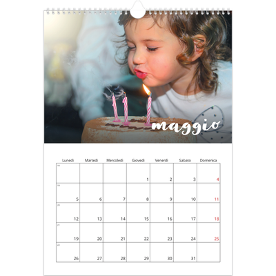 Calendario A3 verticale — Scrittura semplice [copertina]