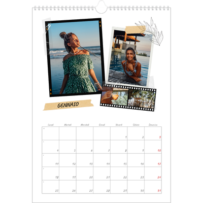 Calendario A3 verticale — Album ricordi con stile [Gennaio]