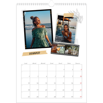 Calendario personalizzato A3 — Album ricordi con stile
