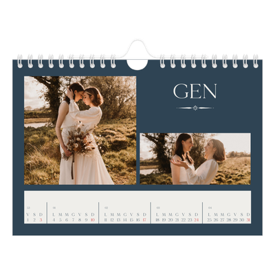 Calendario fotografico A5 — Ardesia e grazie [Gennaio]
