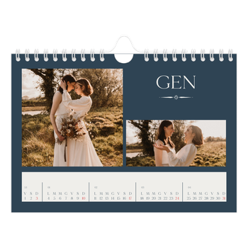 Calendario Fotografico A5 Orizzontale — Ardesia e grazie