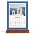 Calendario con supporto in legno verticale  — Colori classici [Febbraio]