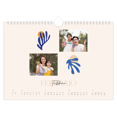 Calendario fotografico A4 — Corallo [Febbraio]