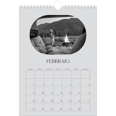 Calendario personalizzato A4 — La strada aperta [Febbraio]