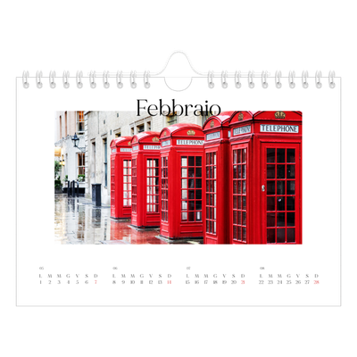 Calendario fotografico A5 — Il mio diario di viaggio [Febbraio]
