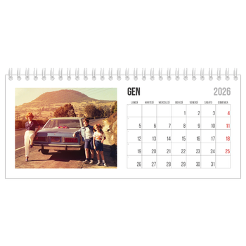 Calendario Fotografico da Tavolo — Testo abbreviato