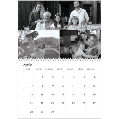 Calendario A4 Doppio — Fuoco [Aprile]