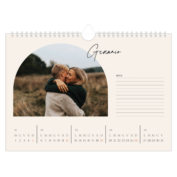 Calendario Fotografico A4 Orizzontale — Ricordi ad arco
