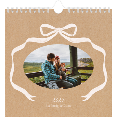 Calendari quadrati — Kraft e fiocco [copertina]