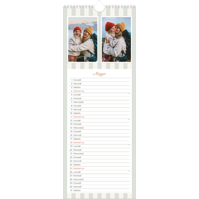 Calendario da cucina  — Scrittura e strisce [copertina]