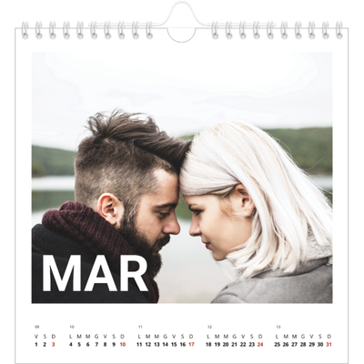 Calendari quadrati — Mese in grande [Marzo]