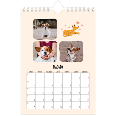 Calendario fotografico A5 — Zampette di cane e scarabocchi [copertina]