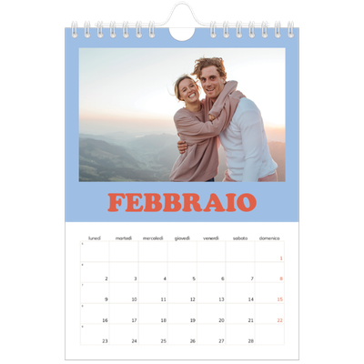 Calendario fotografico A5 — Cornici retrò [Febbraio]