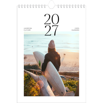 Calendario personalizzato A4 — Tramonti e surf [copertina]