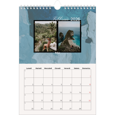 Calendario personalizzato A4 — Avventura [Febbraio]