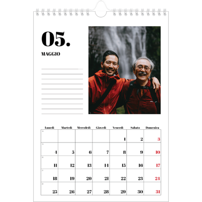 Calendario personalizzato A4 — Serif e momenti [copertina]