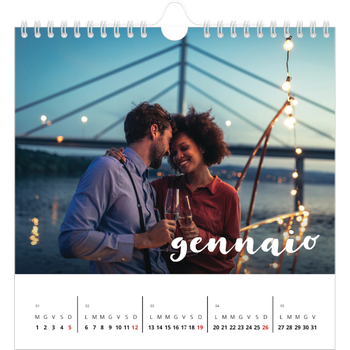 Calendario Fotografico Quadrato — Scrittura semplice