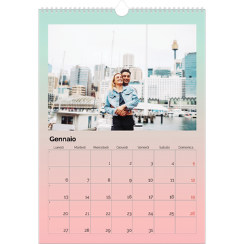Calendario personalizzato A3 — Tonalità pastello