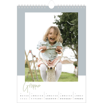 Calendario personalizzato A4 — Cornici terrose