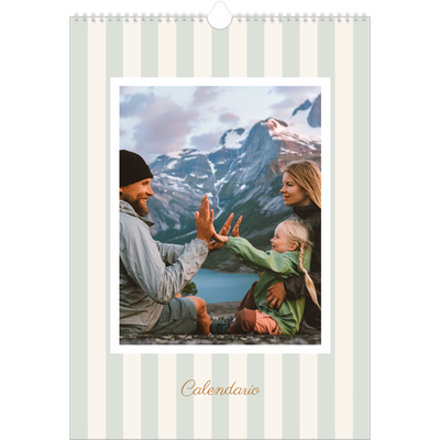 Calendario A3 verticale — Scrittura e strisce [copertina]
