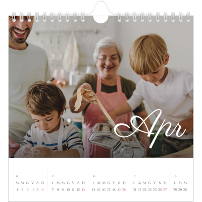 Calendari quadrati — Mese scritto a mano [Aprile]