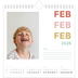 Calendari quadrati — Tipo colorato [Febbraio]