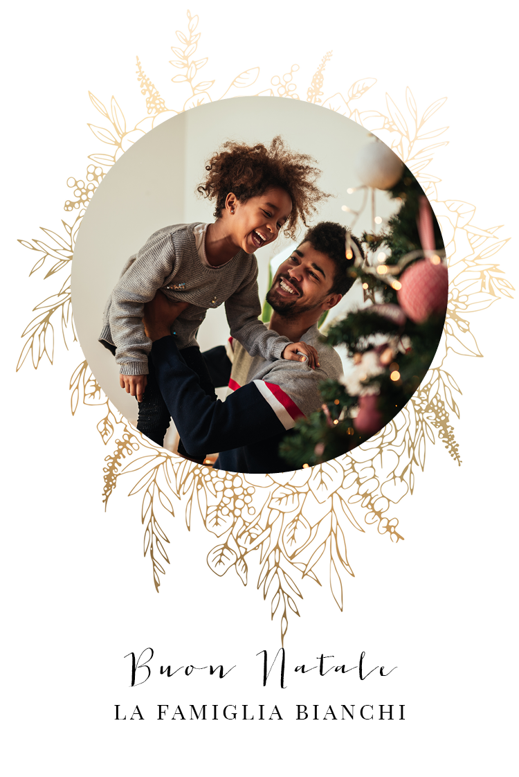 Biglietti — Disegni a linee floreali d'oro