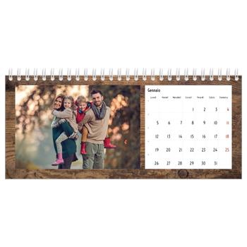 Calendario Fotografico da Tavolo — Legno