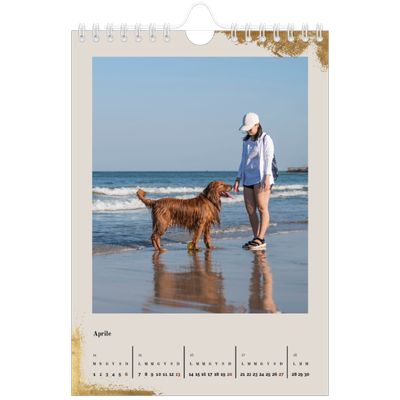 Calendario fotografico A5 — Classic Gold [Aprile]